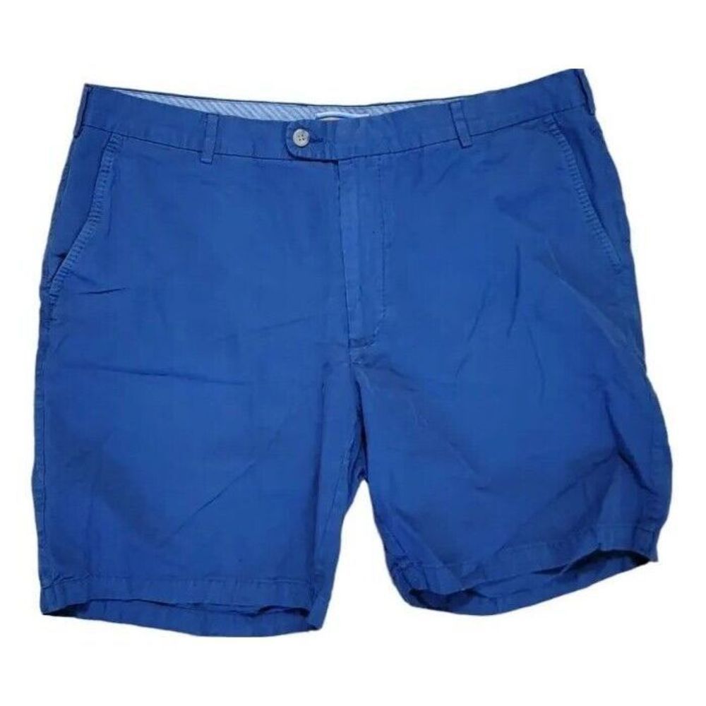 Peter Millar Mens Shorts Size 38 Cotton Linen Silk Seaside Blue